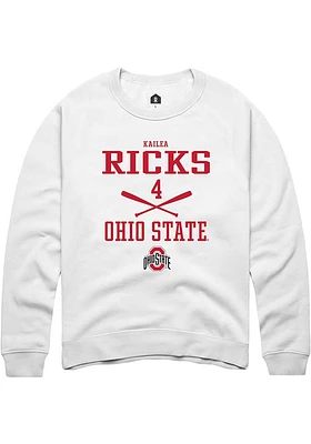 Kailea Ricks Rally Ohio State Buckeyes Mens NIL Sport Icon Long Sleeve Crew Sweatshirt