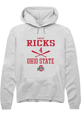 Kailea Ricks Rally Ohio State Buckeyes Mens NIL Sport Icon Long Sleeve Hoodie