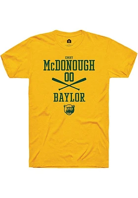 Emry McDonough  Baylor Bears Gold Rally NIL Sport Icon Short Sleeve T Shirt
