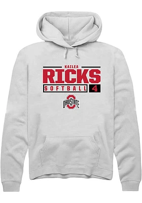 Kailea Ricks Rally Ohio State Buckeyes Mens NIL Stacked Box Long Sleeve Hoodie