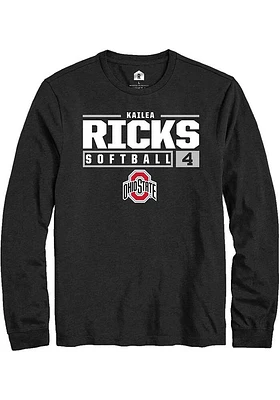 Kailea Ricks Ohio State Buckeyes Rally NIL Stacked Box Long Sleeve T Shirt