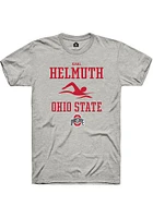 Karl Helmuth  Ohio State Buckeyes Ash Rally NIL Sport Icon Short Sleeve T Shirt