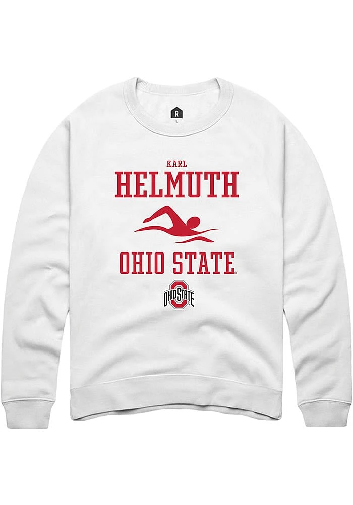 Karl Helmuth Rally Ohio State Buckeyes Mens NIL Sport Icon Long Sleeve Crew Sweatshirt