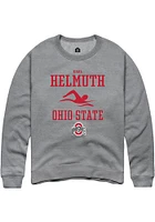 Karl Helmuth  Rally Ohio State Buckeyes Mens Graphite NIL Sport Icon Long Sleeve Crew Sweatshirt