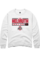 Karl Helmuth Rally Ohio State Buckeyes Mens NIL Stacked Box Long Sleeve Crew Sweatshirt