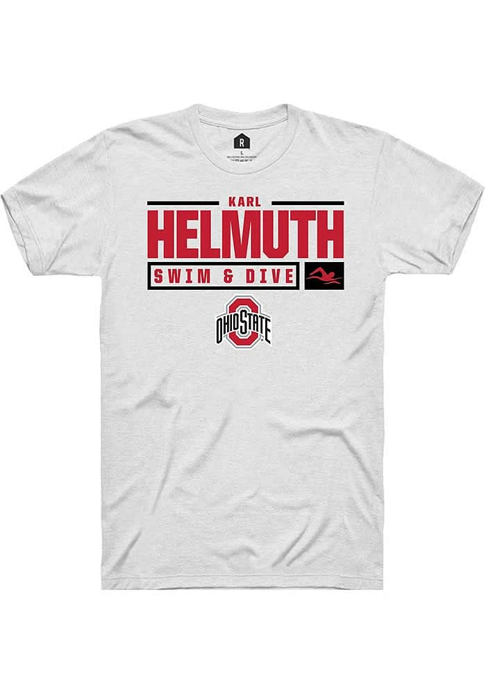 Karl Helmuth Ohio State Buckeyes Rally NIL Stacked Box Short Sleeve T Shirt
