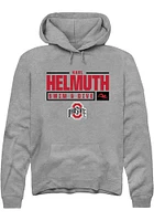 Karl Helmuth  Rally Ohio State Buckeyes Mens Graphite NIL Stacked Box Long Sleeve Hoodie