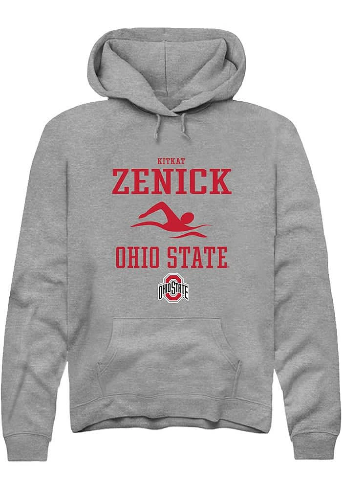KitKat Zenick Rally Ohio State Buckeyes Mens Graphite NIL Sport Icon Long Sleeve Hoodie