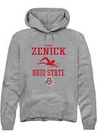 KitKat Zenick  Rally Ohio State Buckeyes Mens Graphite NIL Sport Icon Long Sleeve Hoodie