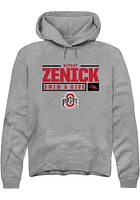 KitKat Zenick  Rally Ohio State Buckeyes Mens Graphite NIL Stacked Box Long Sleeve Hoodie