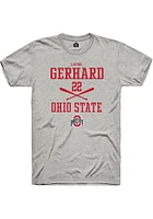 Layna Gerhard  Ohio State Buckeyes Ash Rally NIL Sport Icon Short Sleeve T Shirt
