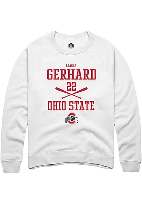 Layna Gerhard Rally Ohio State Buckeyes Mens NIL Sport Icon Long Sleeve Crew Sweatshirt