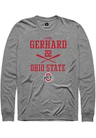 Layna Gerhard  Ohio State Buckeyes Graphite Rally NIL Sport Icon Long Sleeve T Shirt