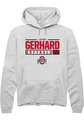 Layna Gerhard Rally Ohio State Buckeyes Mens NIL Stacked Box Long Sleeve Hoodie