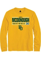 Emry McDonough  Baylor Bears Gold Rally NIL Stacked Box Long Sleeve T Shirt