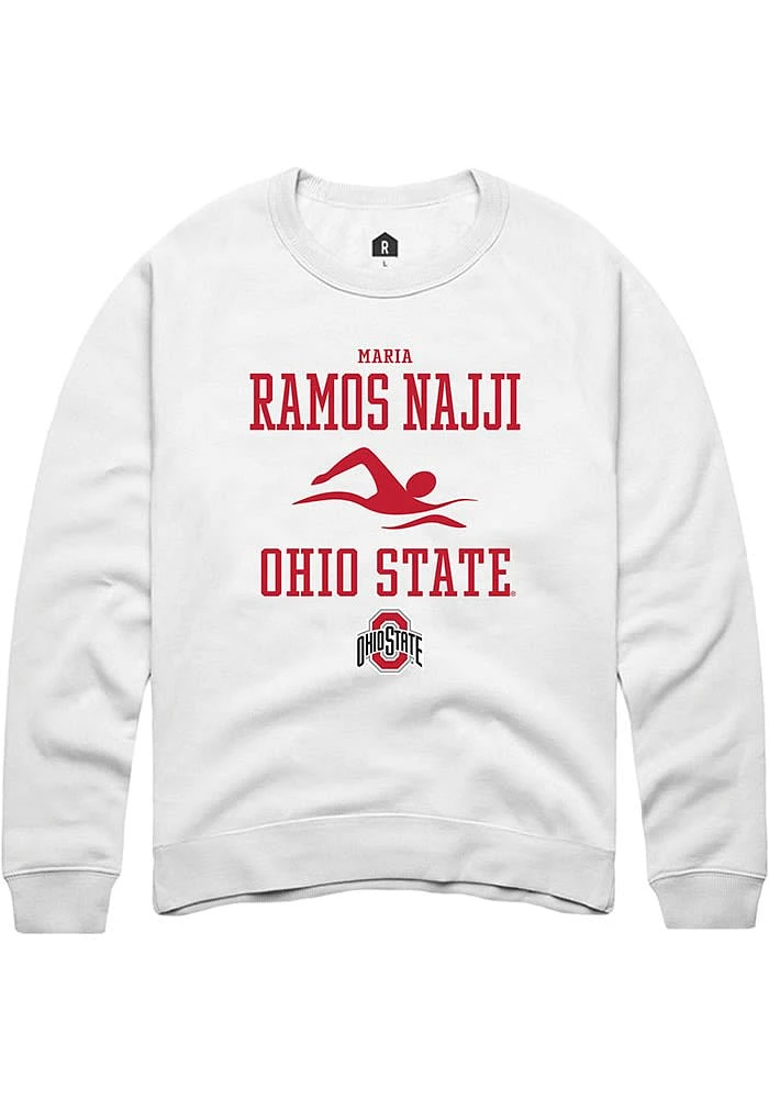 Maria Ramos Najji Rally Ohio State Buckeyes Mens NIL Sport Icon Long Sleeve Crew Sweatshirt