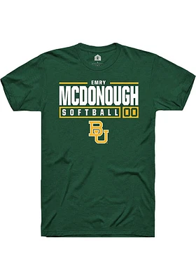 Emry McDonough  Baylor Bears Green Rally NIL Stacked Box Short Sleeve T Shirt
