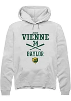 Jensen Vienne  Rally Baylor Bears Mens White NIL Sport Icon Long Sleeve Hoodie