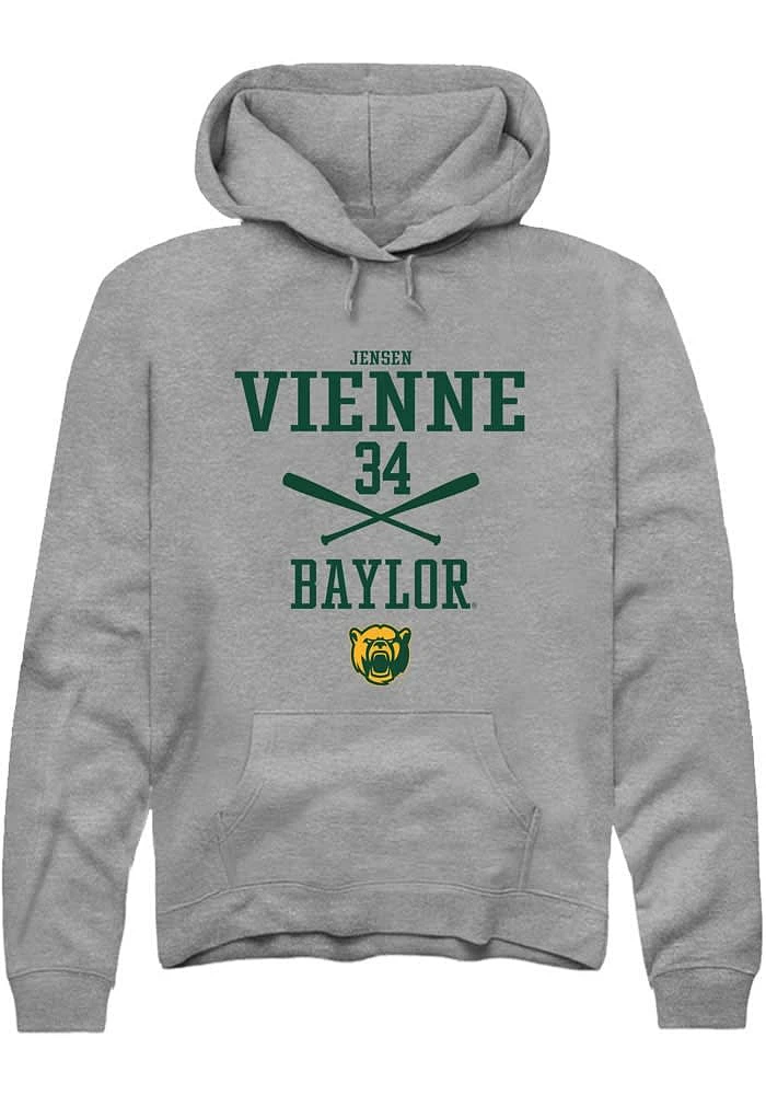 Jensen Vienne Rally Baylor Bears Mens Graphite NIL Sport Icon Long Sleeve Hoodie