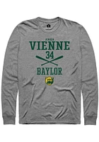 Jensen Vienne  Baylor Bears Graphite Rally NIL Sport Icon Long Sleeve T Shirt