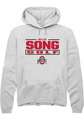 Meijin Song Rally Ohio State Buckeyes Mens NIL Stacked Box Long Sleeve Hoodie