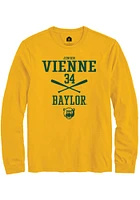 Jensen Vienne  Baylor Bears Gold Rally NIL Sport Icon Long Sleeve T Shirt