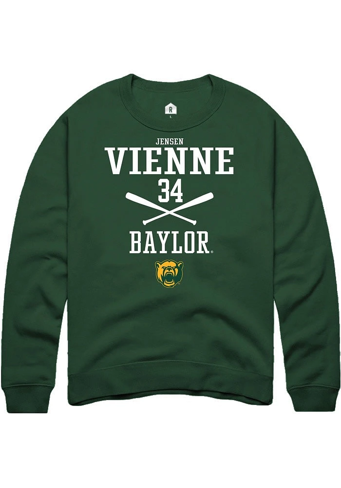 Jensen Vienne Rally Baylor Bears Mens NIL Sport Icon Long Sleeve Crew Sweatshirt