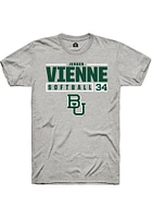 Jensen Vienne  Baylor Bears Ash Rally NIL Stacked Box Short Sleeve T Shirt