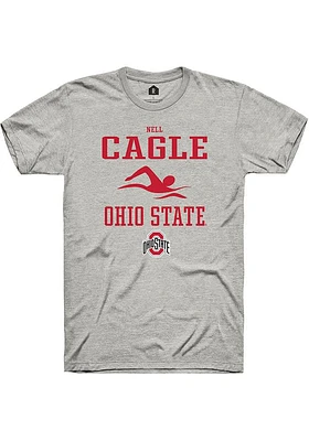 Nell Cagle  Ohio State Buckeyes Ash Rally NIL Sport Icon Short Sleeve T Shirt