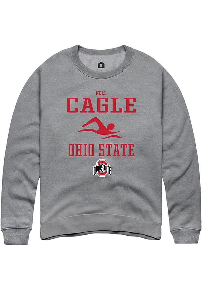 Nell Cagle Rally Ohio State Buckeyes Mens Graphite NIL Sport Icon Long Sleeve Crew Sweatshirt