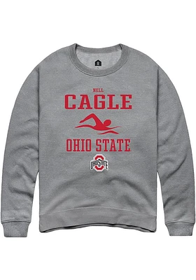 Nell Cagle  Rally Ohio State Buckeyes Mens Graphite NIL Sport Icon Long Sleeve Crew Sweatshirt