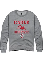 Nell Cagle  Rally Ohio State Buckeyes Mens Graphite NIL Sport Icon Long Sleeve Crew Sweatshirt
