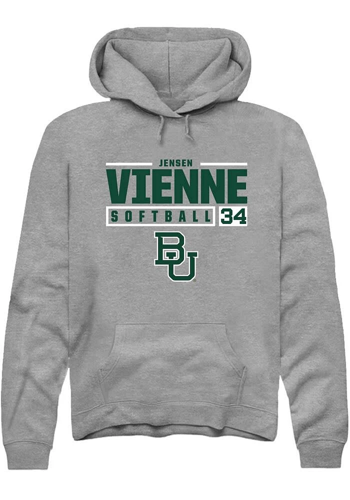 Jensen Vienne Rally Baylor Bears Mens Graphite NIL Stacked Box Long Sleeve Hoodie