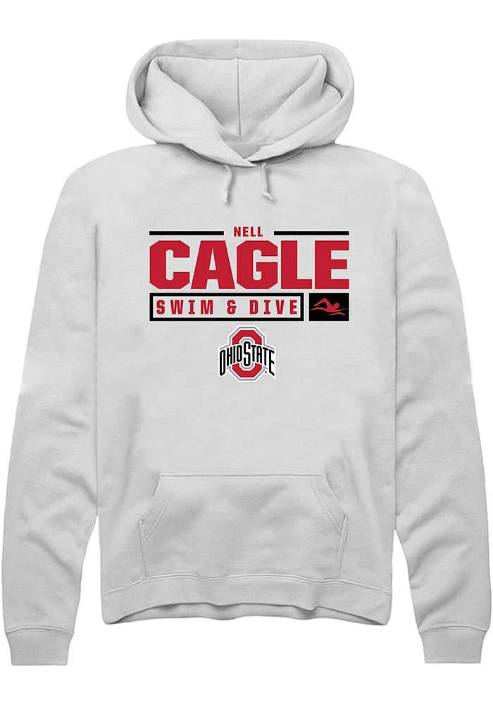 Nell Cagle Rally Ohio State Buckeyes Mens NIL Stacked Box Long Sleeve Hoodie