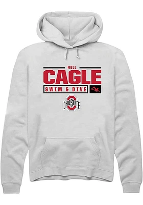 Nell Cagle Rally Ohio State Buckeyes Mens NIL Stacked Box Long Sleeve Hoodie
