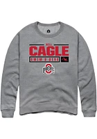Nell Cagle  Rally Ohio State Buckeyes Mens Graphite NIL Stacked Box Long Sleeve Crew Sweatshirt