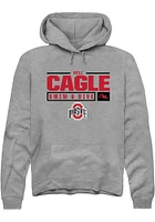 Nell Cagle  Rally Ohio State Buckeyes Mens Graphite NIL Stacked Box Long Sleeve Hoodie
