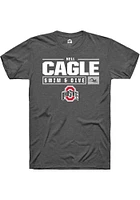Nell Cagle  Ohio State Buckeyes Dark Grey Rally NIL Stacked Box Short Sleeve T Shirt