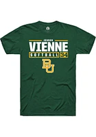 Jensen Vienne  Baylor Bears Green Rally NIL Stacked Box Short Sleeve T Shirt