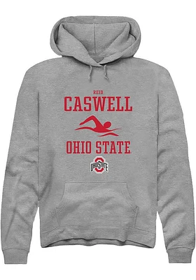 Reid Caswell  Rally Ohio State Buckeyes Mens Graphite NIL Sport Icon Long Sleeve Hoodie