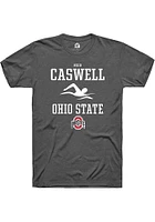 Reid Caswell  Ohio State Buckeyes Dark Grey Rally NIL Sport Icon Short Sleeve T Shirt