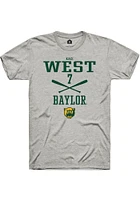Kaci West  Baylor Bears Ash Rally NIL Sport Icon Short Sleeve T Shirt