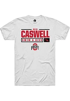 Reid Caswell Ohio State Buckeyes Rally NIL Stacked Box Short Sleeve T Shirt