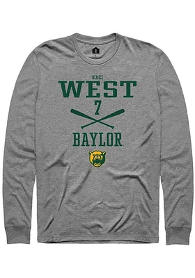 Kaci West  Baylor Bears Graphite Rally NIL Sport Icon Long Sleeve T Shirt