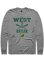 Kaci West  Baylor Bears Graphite Rally NIL Sport Icon Long Sleeve T Shirt