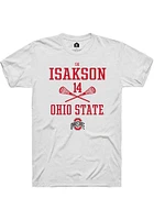 SK Isakson Ohio State Buckeyes Rally NIL Sport Icon Short Sleeve T Shirt