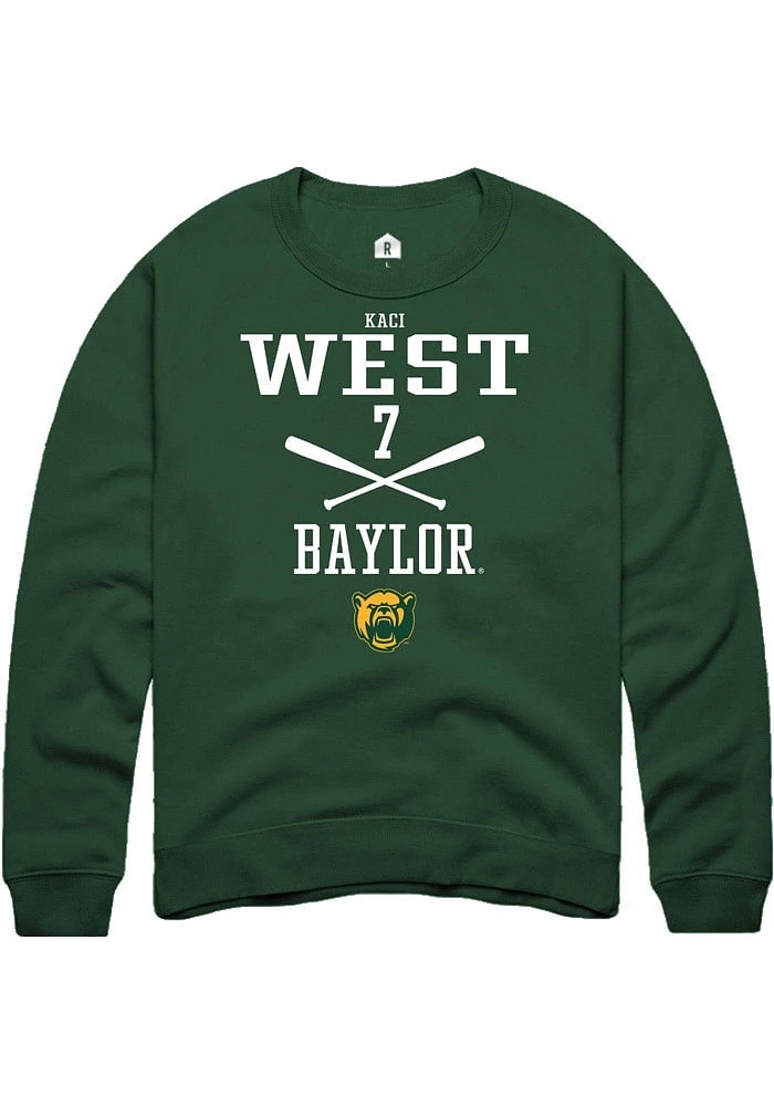 Kaci West Rally Baylor Bears Mens NIL Sport Icon Long Sleeve Crew Sweatshirt
