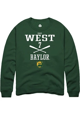 Kaci West Rally Baylor Bears Mens NIL Sport Icon Long Sleeve Crew Sweatshirt