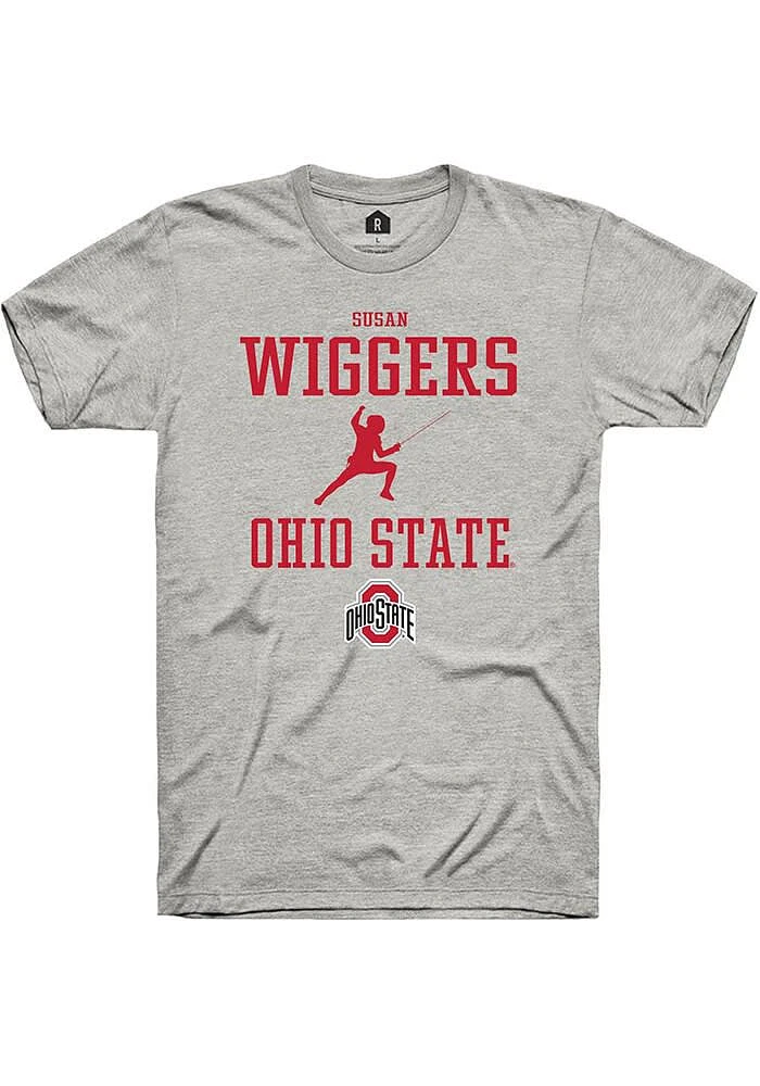 Susan Wiggers  Ohio State Buckeyes Ash Rally NIL Sport Icon Short Sleeve T Shirt