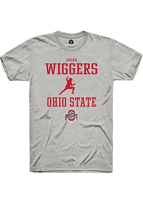 Susan Wiggers  Ohio State Buckeyes Ash Rally NIL Sport Icon Short Sleeve T Shirt